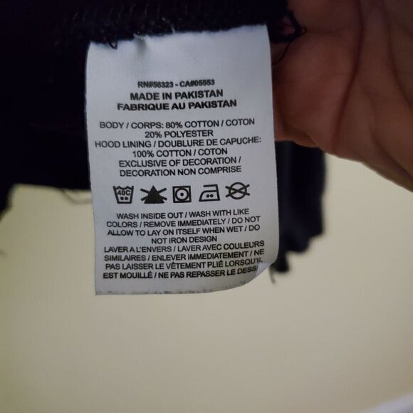 Nike Just Do It SpellOut Black Hoodie Handmade Crop Size XL - Picture 5 of 8